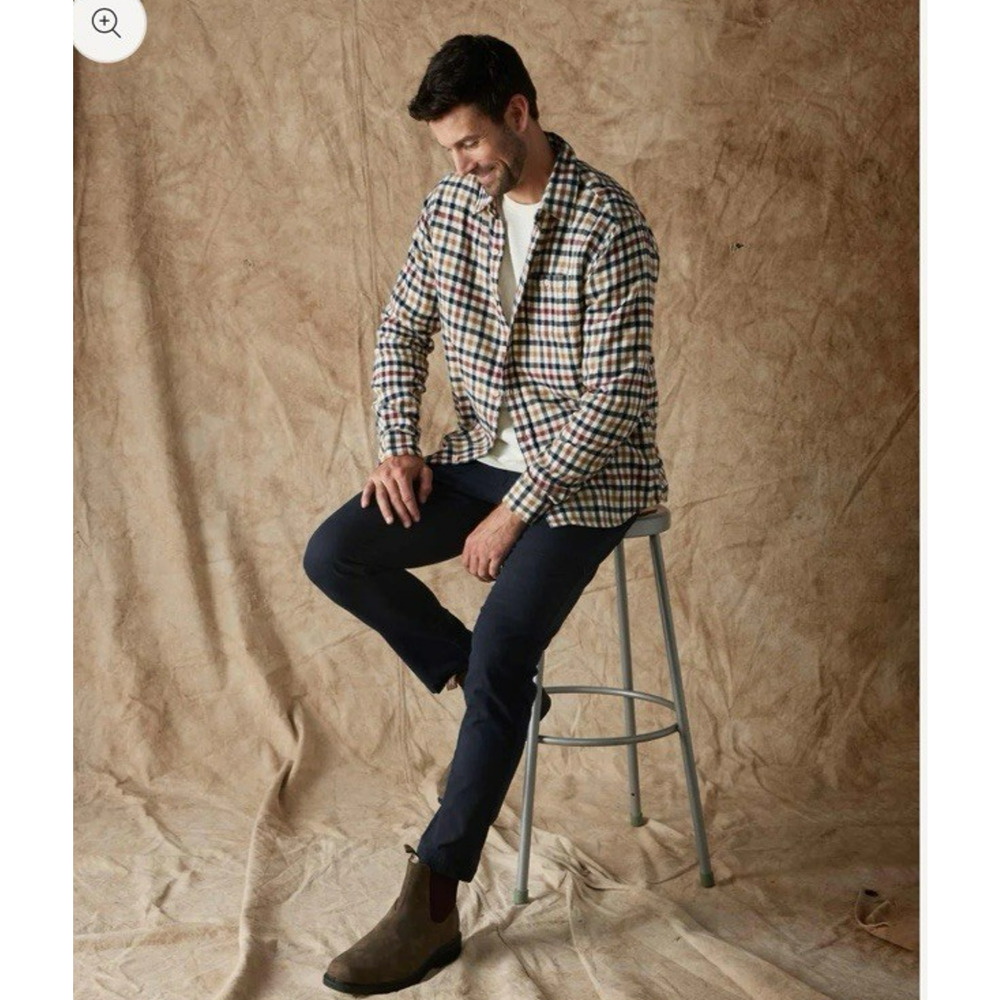 The Normal Brand Men's Brush Flannel Button Up‎ Shirt Plaid XL